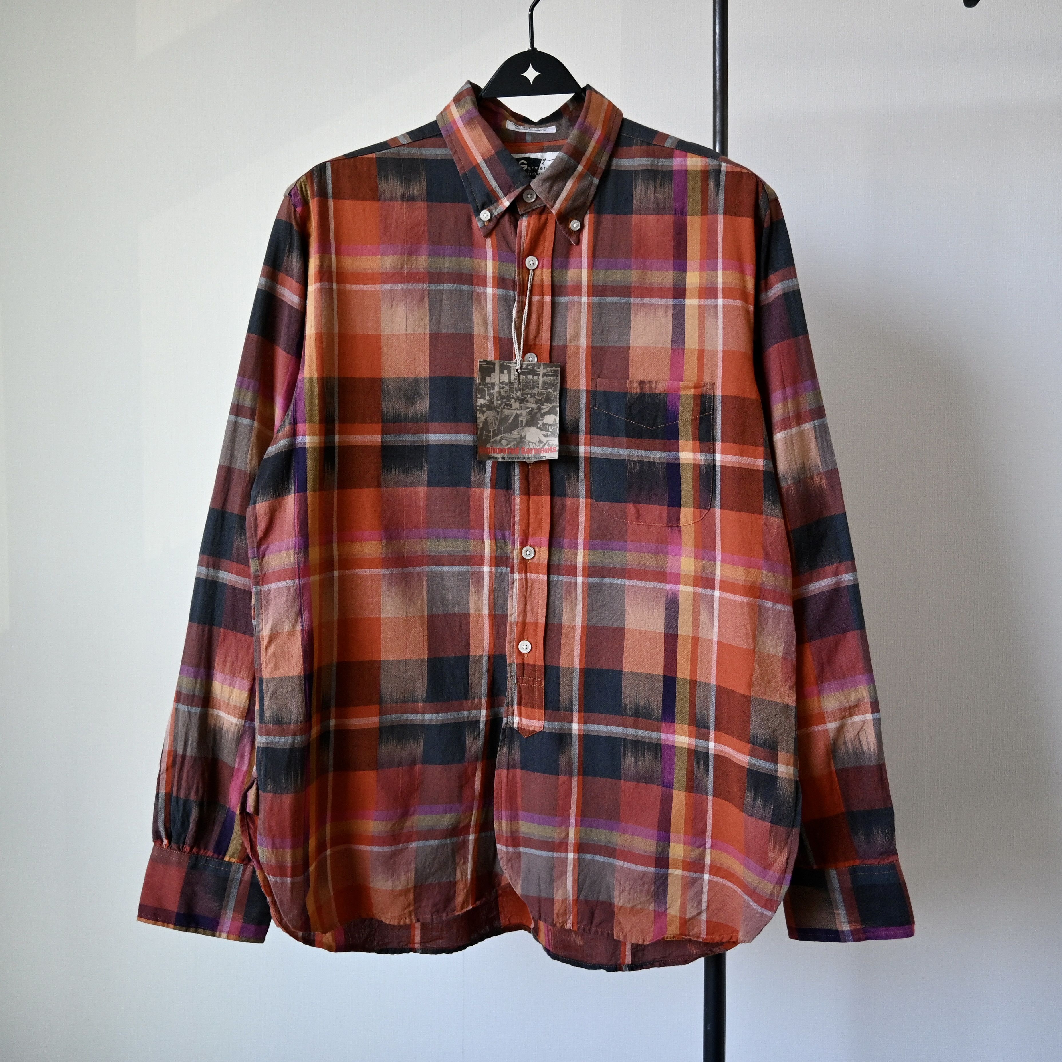 Engineered Garments MINT, Engineered Garments "19th Century Shirt" ikat plaid Size US M / EU 48-50 / 2 - 1 Thumbnail
