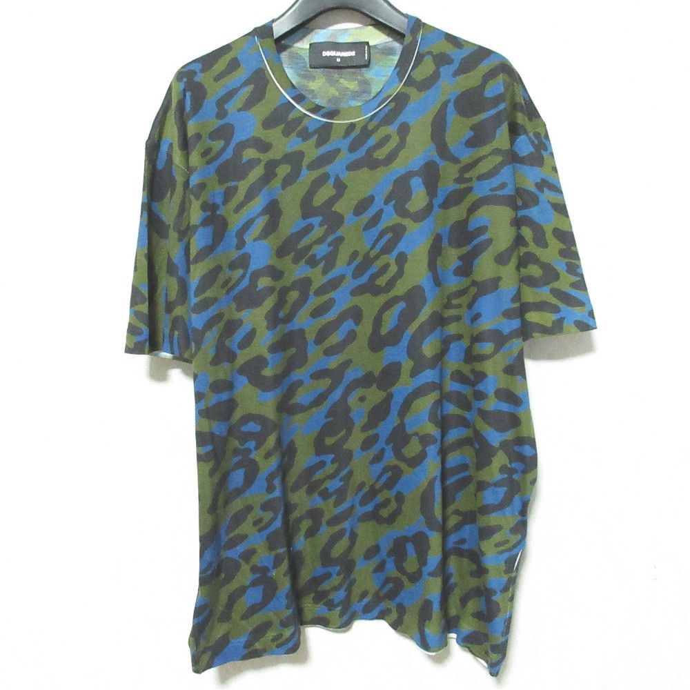 Dsquared2 Dsquared2 DSQUARED2 Leopard Camouflage Cotton T-shirt Textile T-Shirts DUTY FREE for USA Size ONE SIZE - 1 Thumbnail