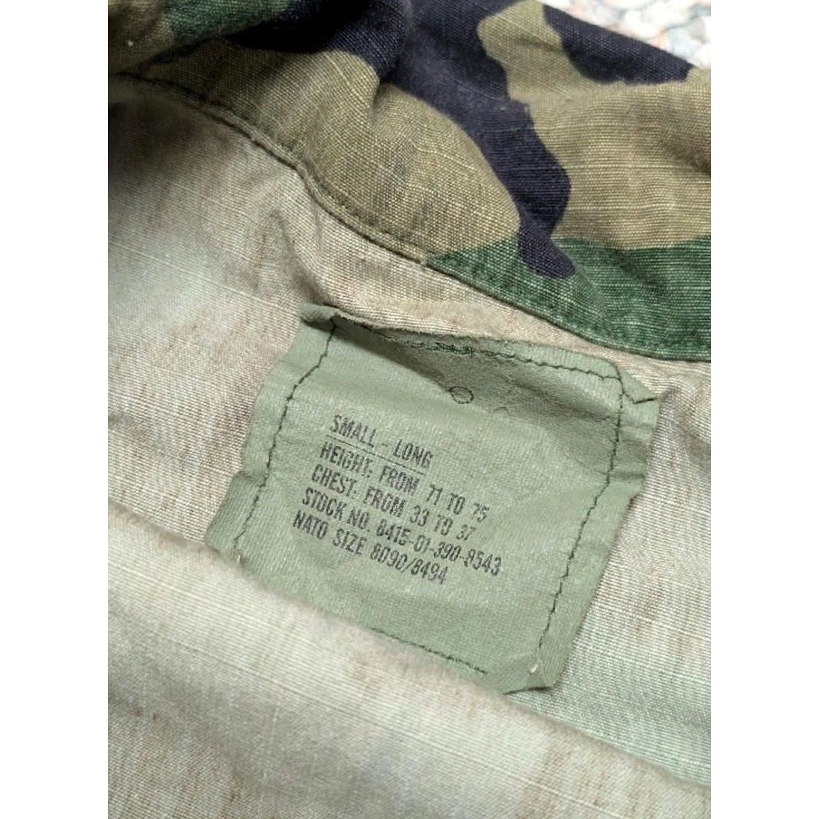 Vintage VINTAGE US Army Shirt-Jacket Mens SMALL LONG Woodland Camouflage Ripstop Patch 99th Infantry Patch Size US S / EU 44-46 / 1 - 4 Thumbnail