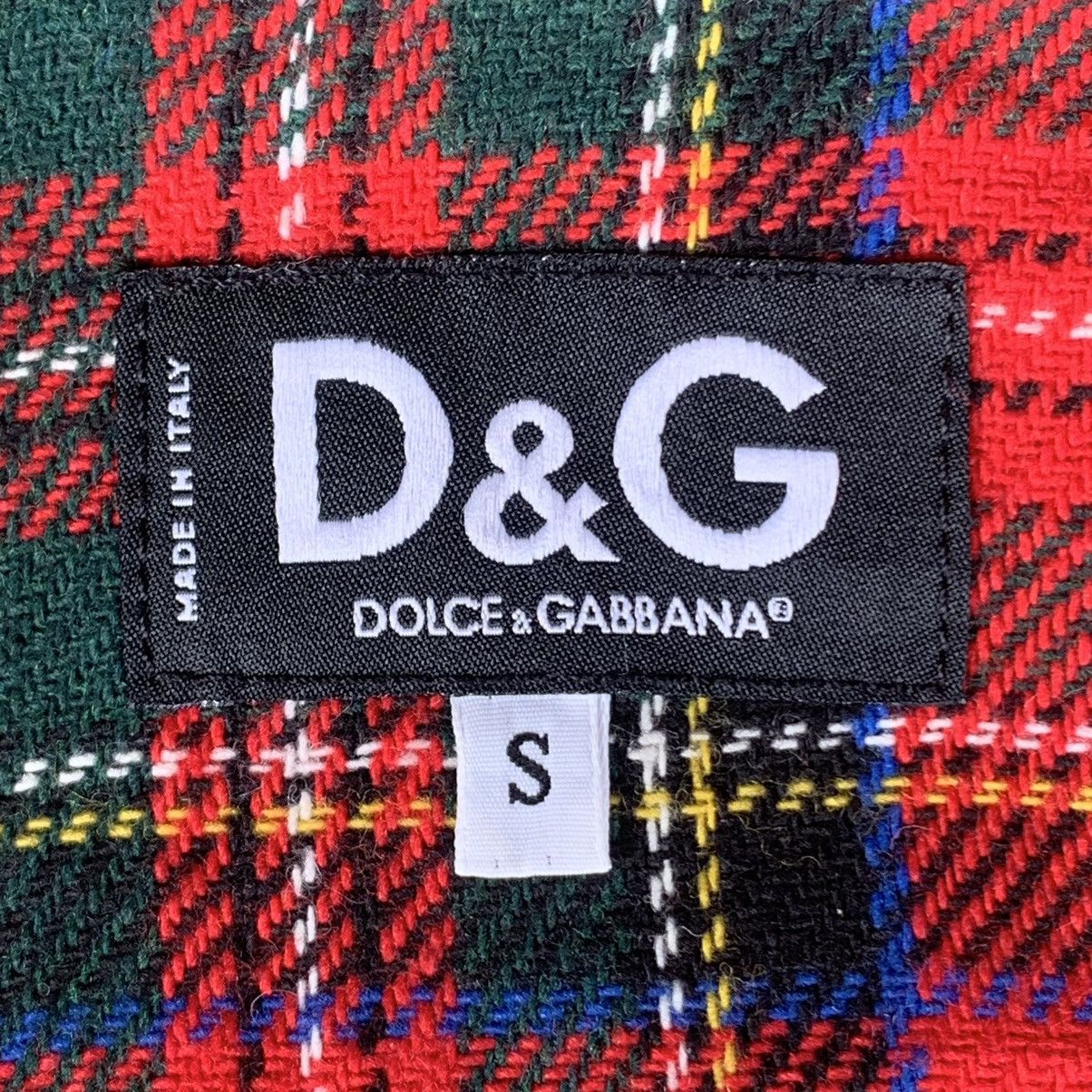 Dolce & Gabbana Dolce & Gabbana Trucker denim Jacket red flanel lined vtg Size US S / EU 44-46 / 1 - 9 Thumbnail