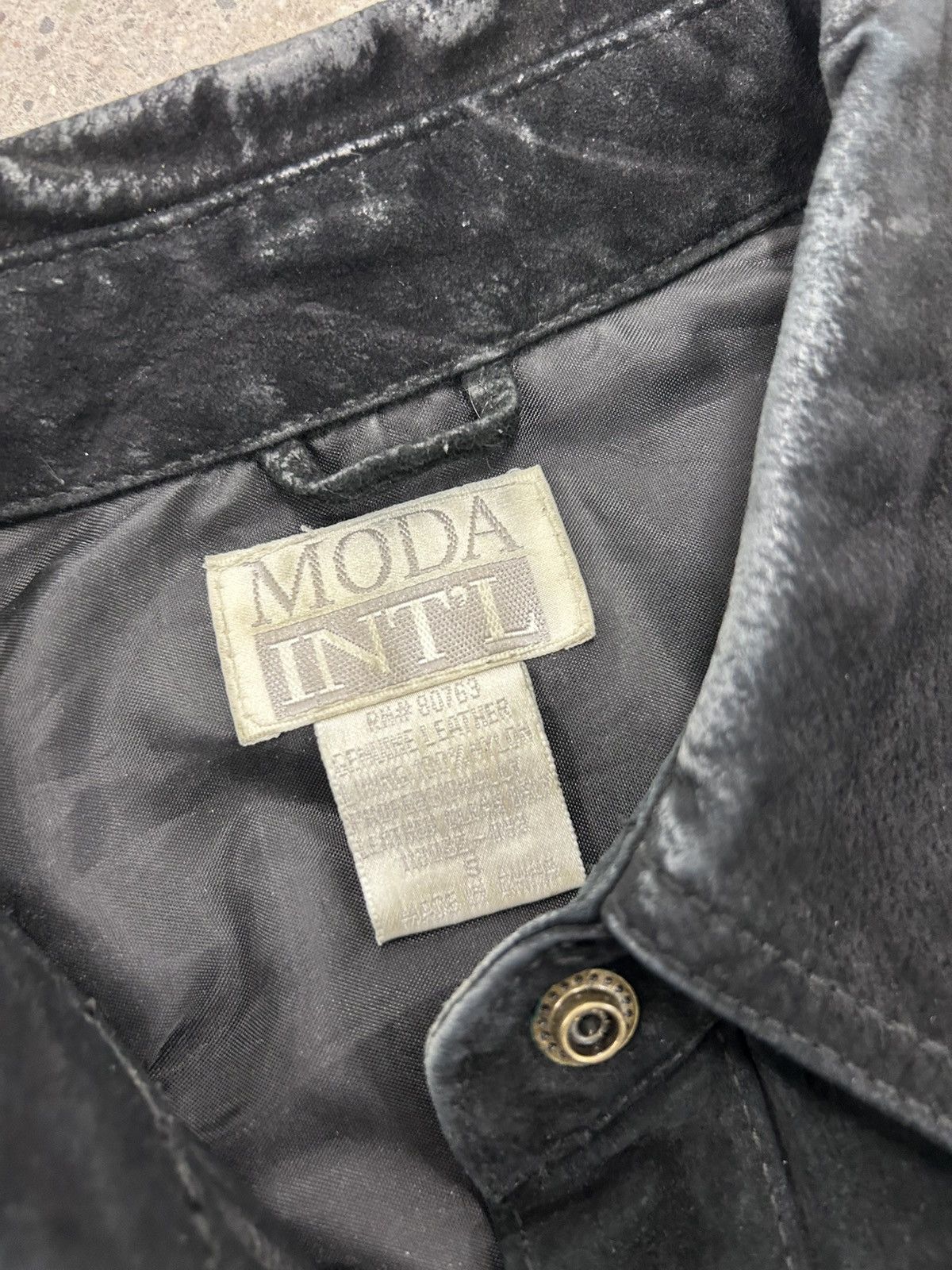 Vintage Moda Intl Leather Shirt Jacket Western Black Suede Rodeo Size S / US 4 / IT 40 - 4 Thumbnail