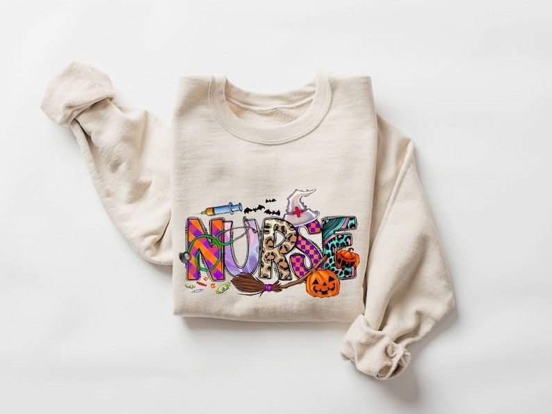 Designer Nurse Halloween Sweatshirt Size L / US 10 / IT 46 - 1 Thumbnail
