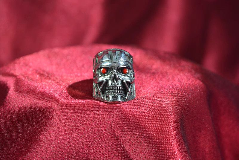 Jewelry Terminator T800 Jewelry Rings Chrome Ring (Size 7-13) Size ONE SIZE - 5 Thumbnail