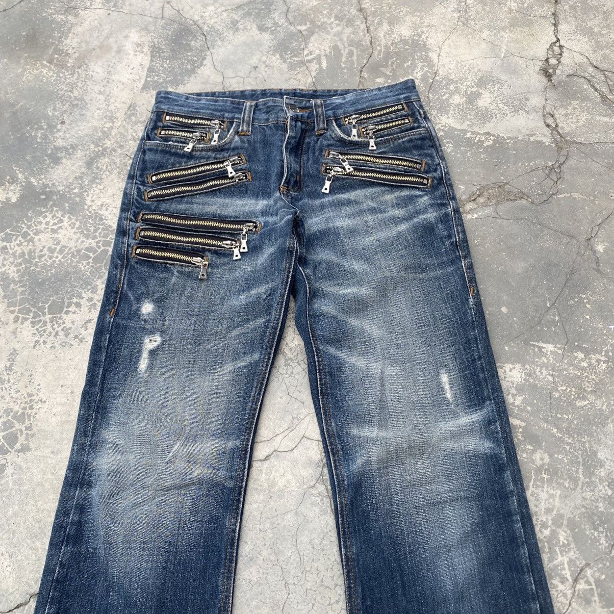semanticdesign SEMANTIC DESIGN Distressed Funtional Zipper Punk Jeans Size US 30 / EU 46 - 3 Thumbnail