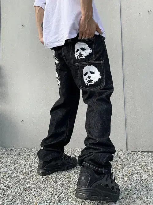 Other FACES Graphic Black Denim Jeans Size US 32 / EU 48 - 3 Thumbnail