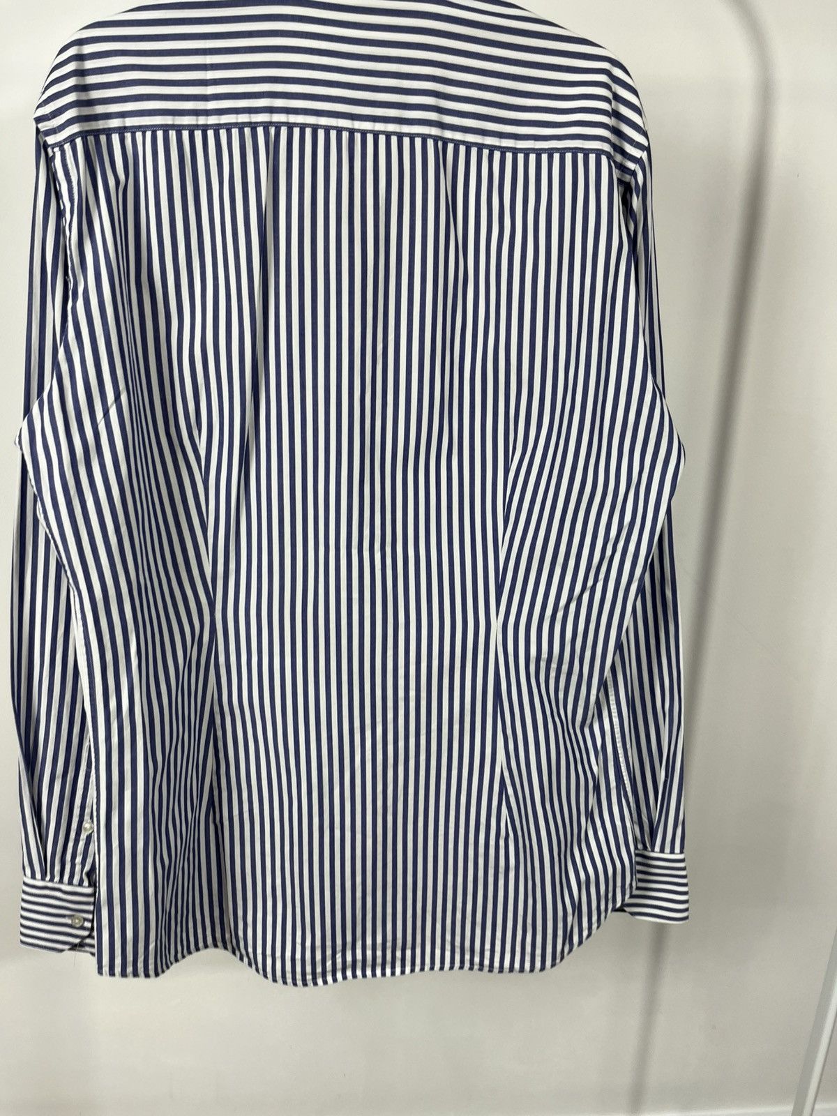 Other Santoria Milanese Blue White Striped Cotton Shirt 41 16 Size US L / EU 52-54 / 3 - 16 Thumbnail