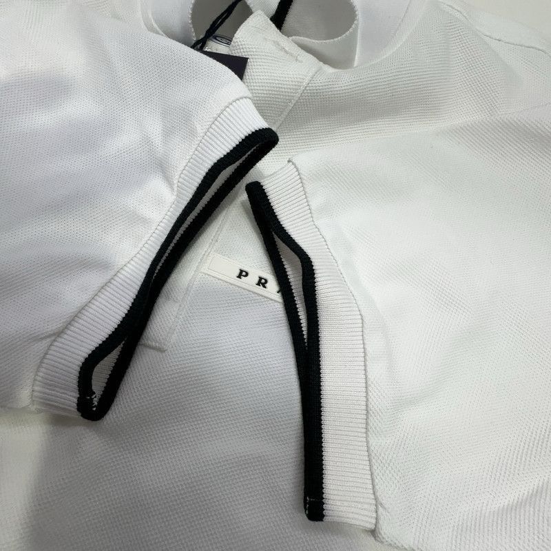 Prada Prada White Short Sleeve Polo Shirt-2506 Size US S / EU 44-46 / 1 - 3 Thumbnail