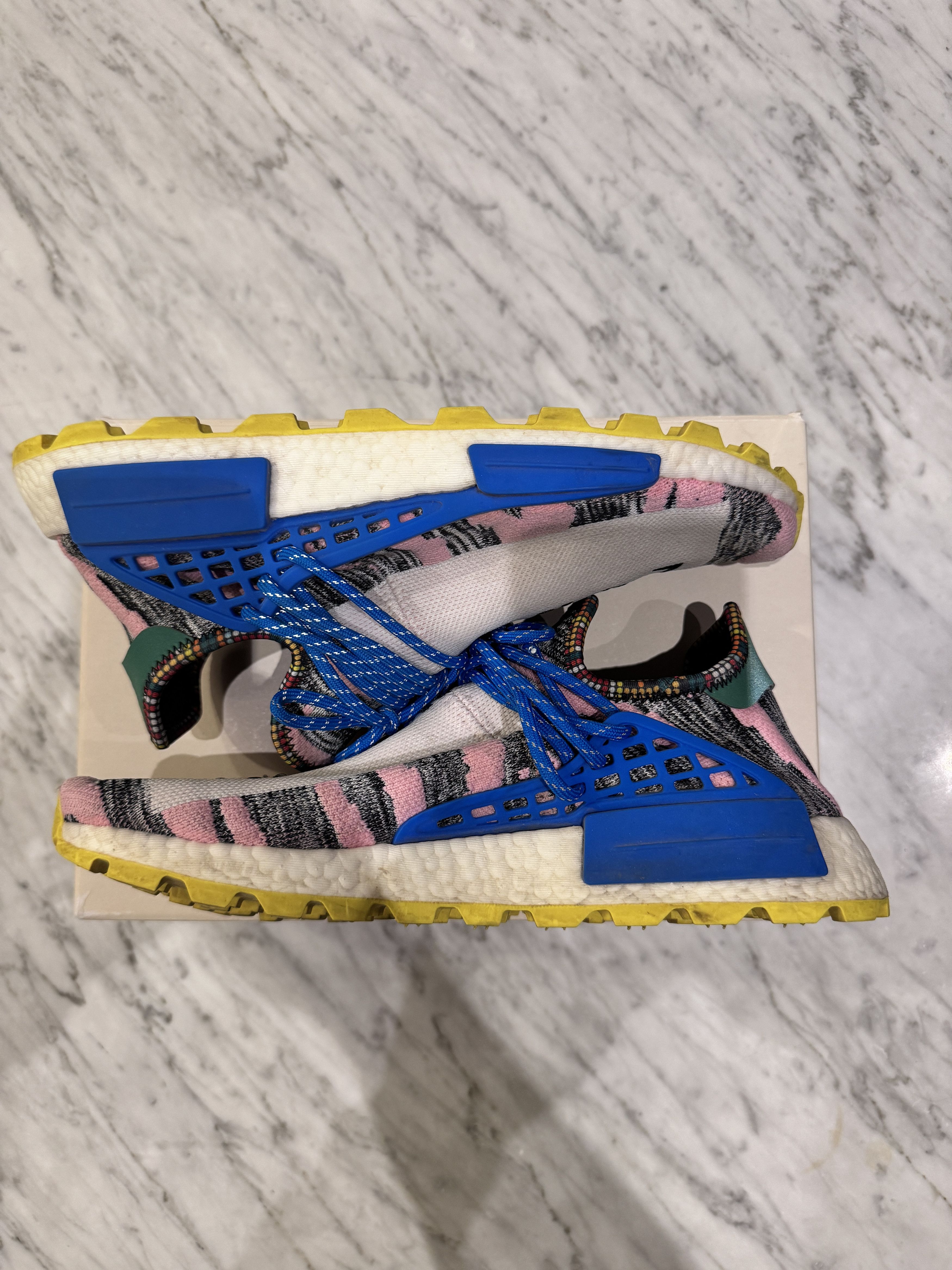 Adidas × Humanrace Pharrell X NMD Human Race Trail Solar Pack 2018 Size US 10.5 / EU 43-44 - 4 Thumbnail
