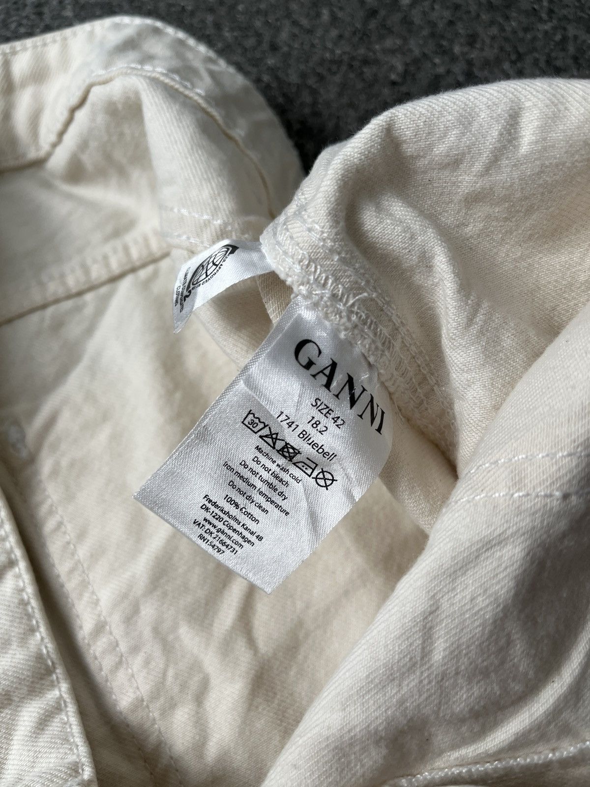 Ganni 2000s Ganni Fatigue True White Denim Size 37" - 5 Thumbnail