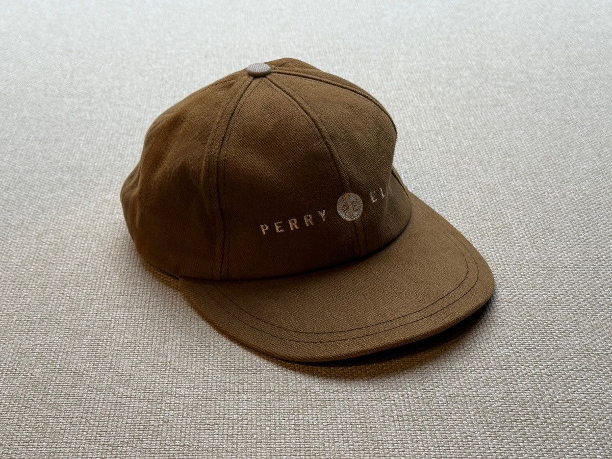 Perry Ellis Vintage Perry Ellis Brown Minimal Strapback Cap Size ONE SIZE - 3 Thumbnail