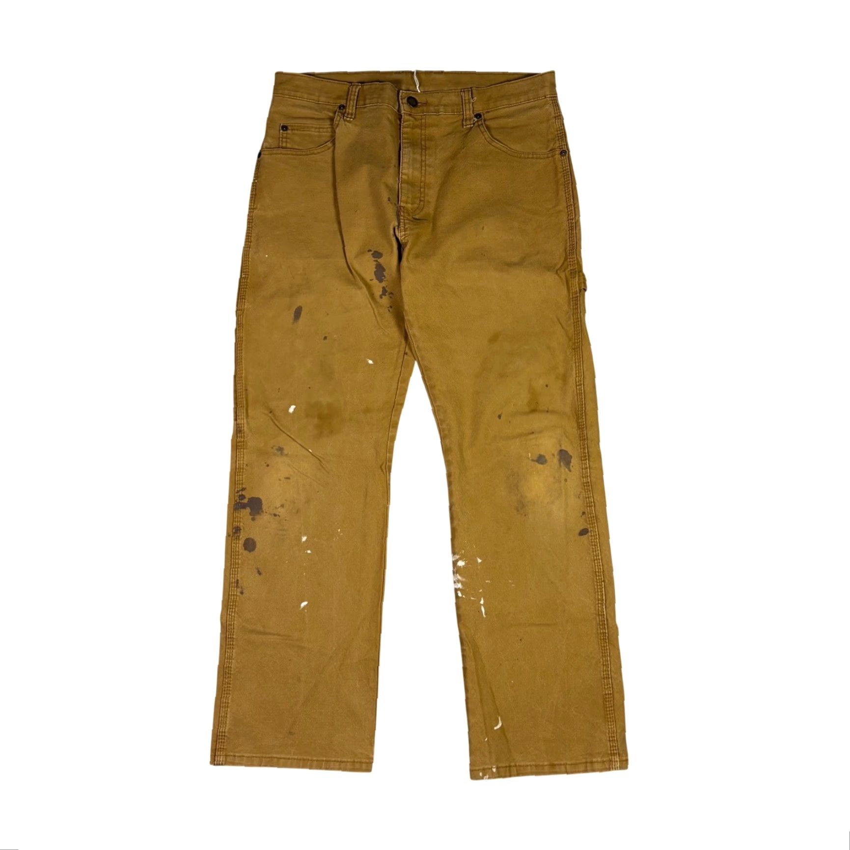 Dickies Dickies Mens Tan Carpenter Work Pants Paint Splattered Utility Pockets 32x30 Size US 32 / EU 48 - 2 Thumbnail