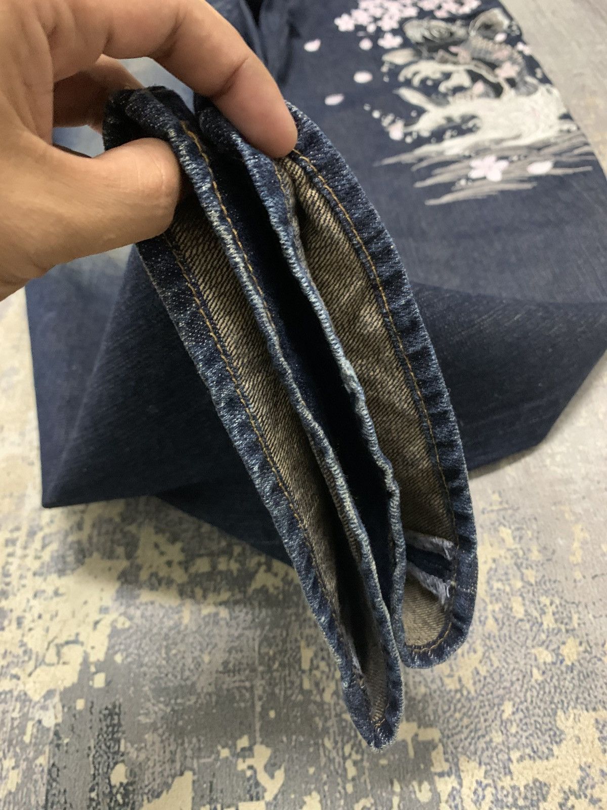 Japanese Brand Japanese Brand Kara Kuri Style Embroidery Sukajan Jeans Size US 33 - 7 Thumbnail