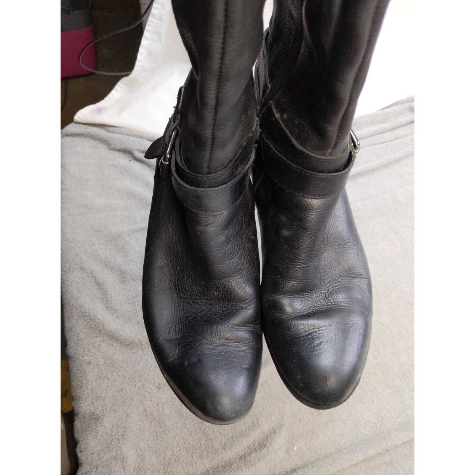 Naturalizer Naturalizer Boots Womens Size 9.5 39.5 Black Leather Knee High Buckle Zip Riding Boot Women M Size US 10 / IT 40 - 5 Thumbnail