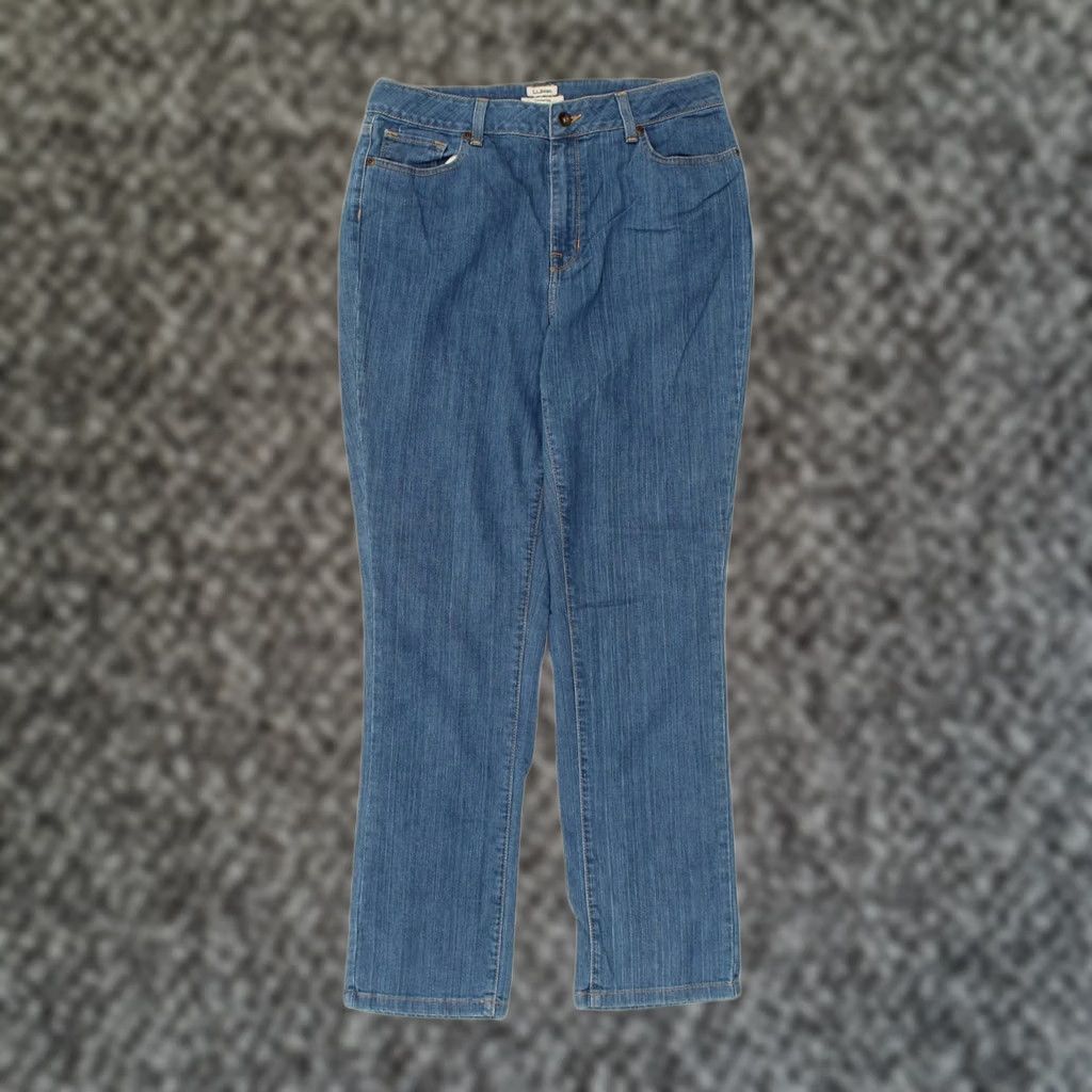 Vintage L.L.BEAN Womens Straight Jeans US 12 Large W32 L30 Blue Cotton Size 36" / US 14 / IT 50 - 1 Thumbnail