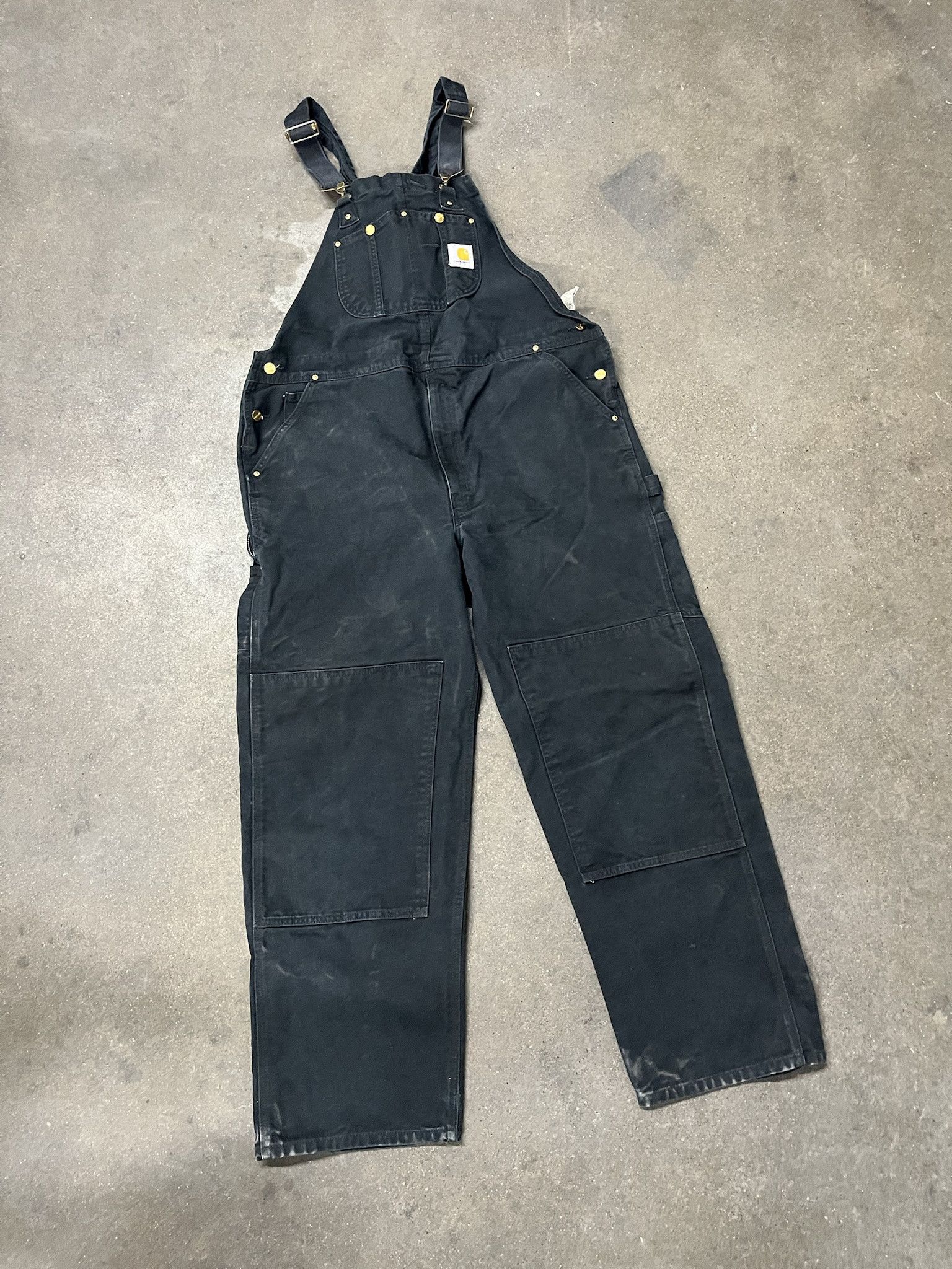 Carhartt × Vintage Vintage 1990s Carhartt Black Canvas Overalls Size 42 (XXL) Size US XXL / EU 58 / 5 - 1 Thumbnail