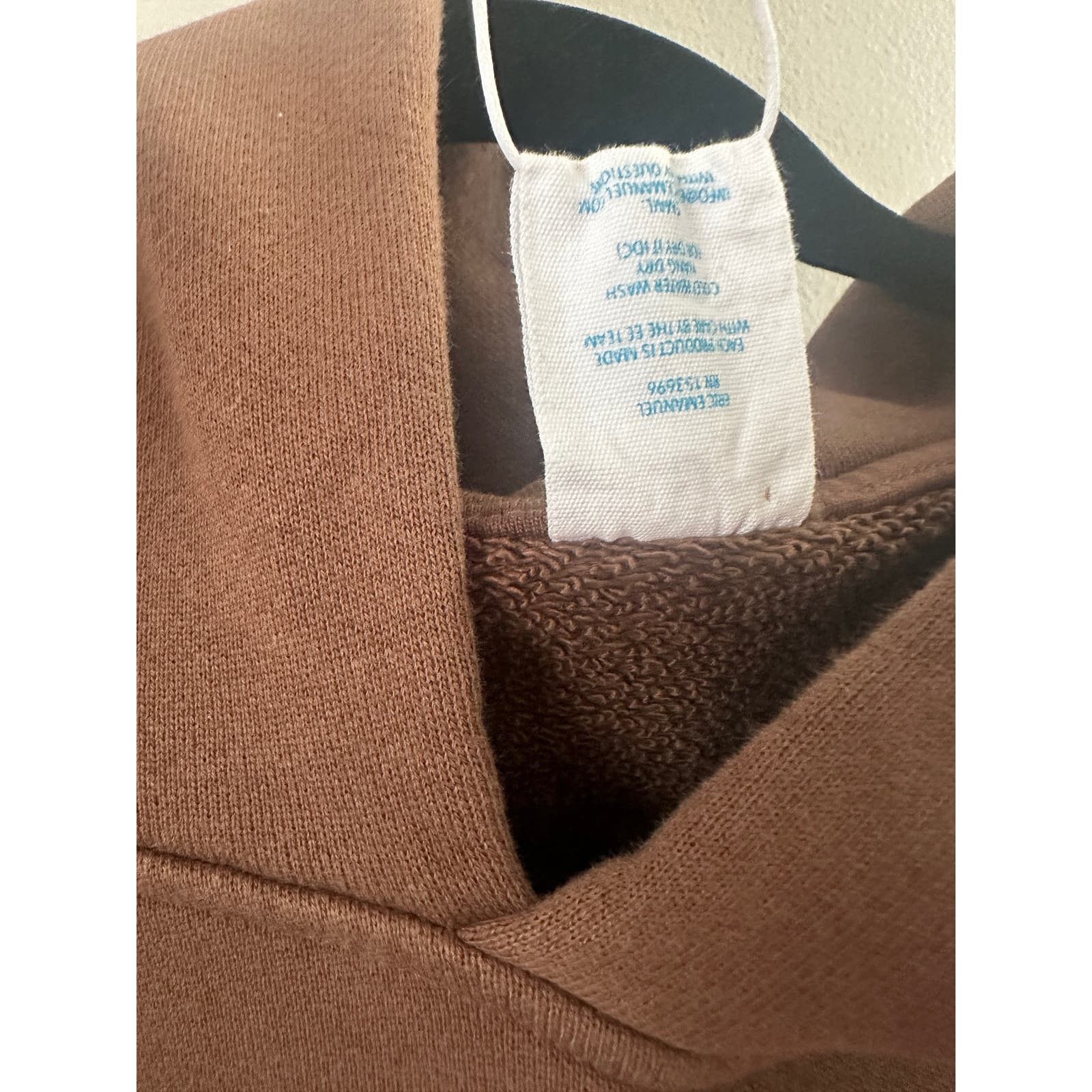 Eric Emanuel EE Basic Hoodie Brown/White size Large Mens