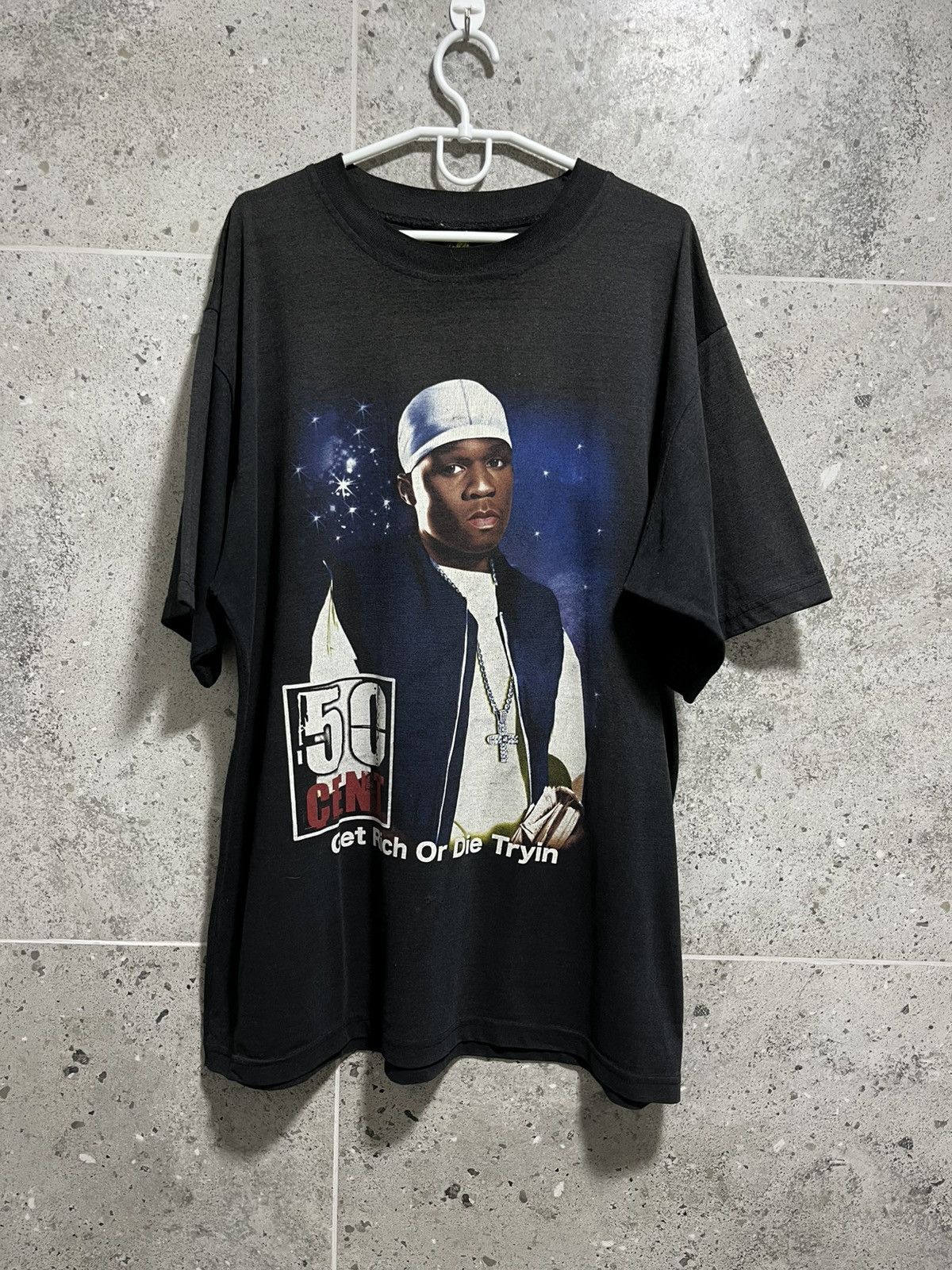 50 Cent × Rap Tees × Vintage Two&two 50 cent Get Rich Or Die Tryn Black Size L Size US L / EU 52-54 / 3 - 1 Thumbnail