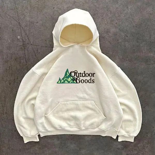 Japanese Brand Masaki x Mari Beige Snow Mountain Print Loose Hoodie Size US 32 / EU 48 - 6 Thumbnail