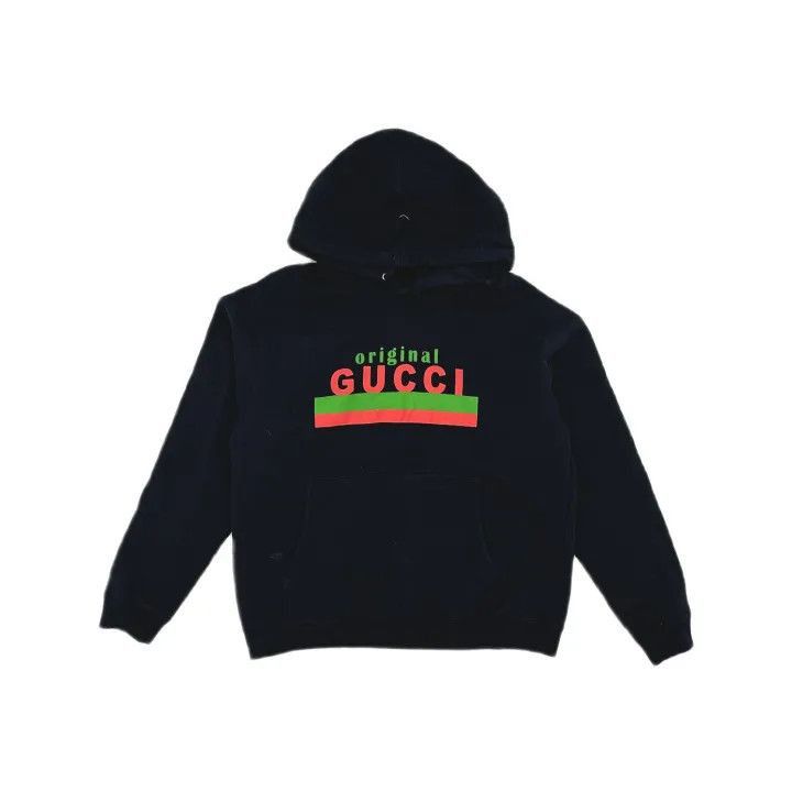 Gucci Gucci Gucci Logo Graphic Black Hoodie -2506 Size US L / EU 52-54 / 3 - 2 Thumbnail