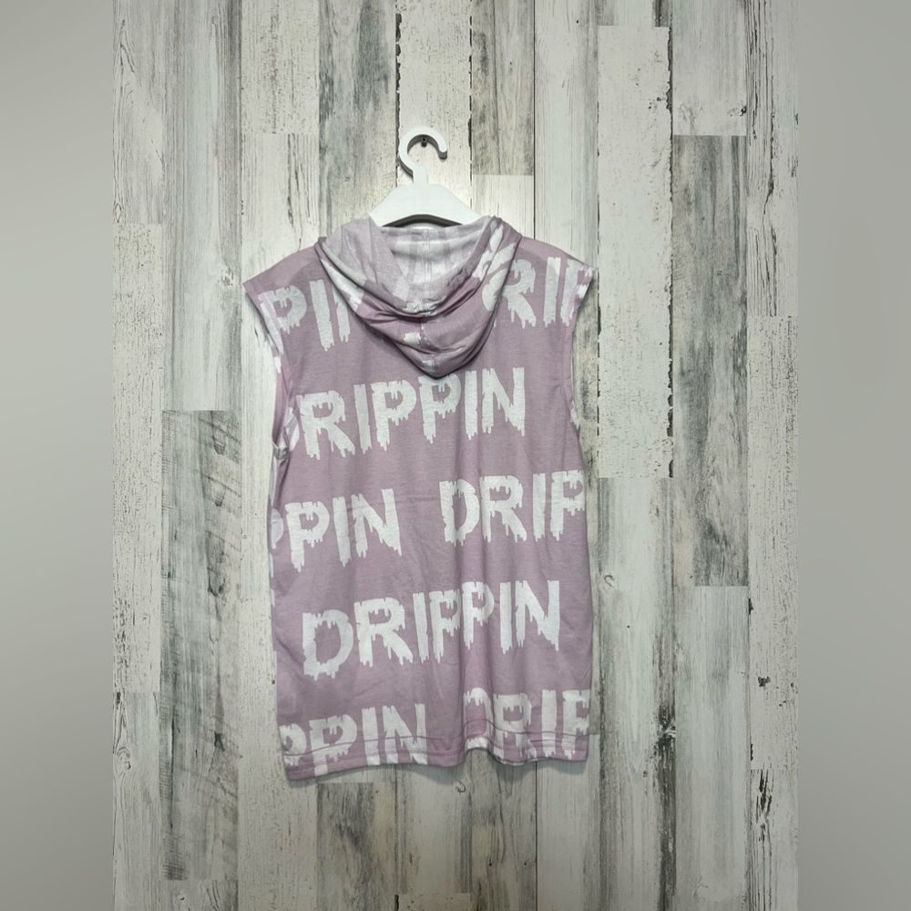Other Distortion Sleeveless Hoodie Purple “Drippin” Graphic Street Size US M / EU 48-50 / 2 - 5 Thumbnail