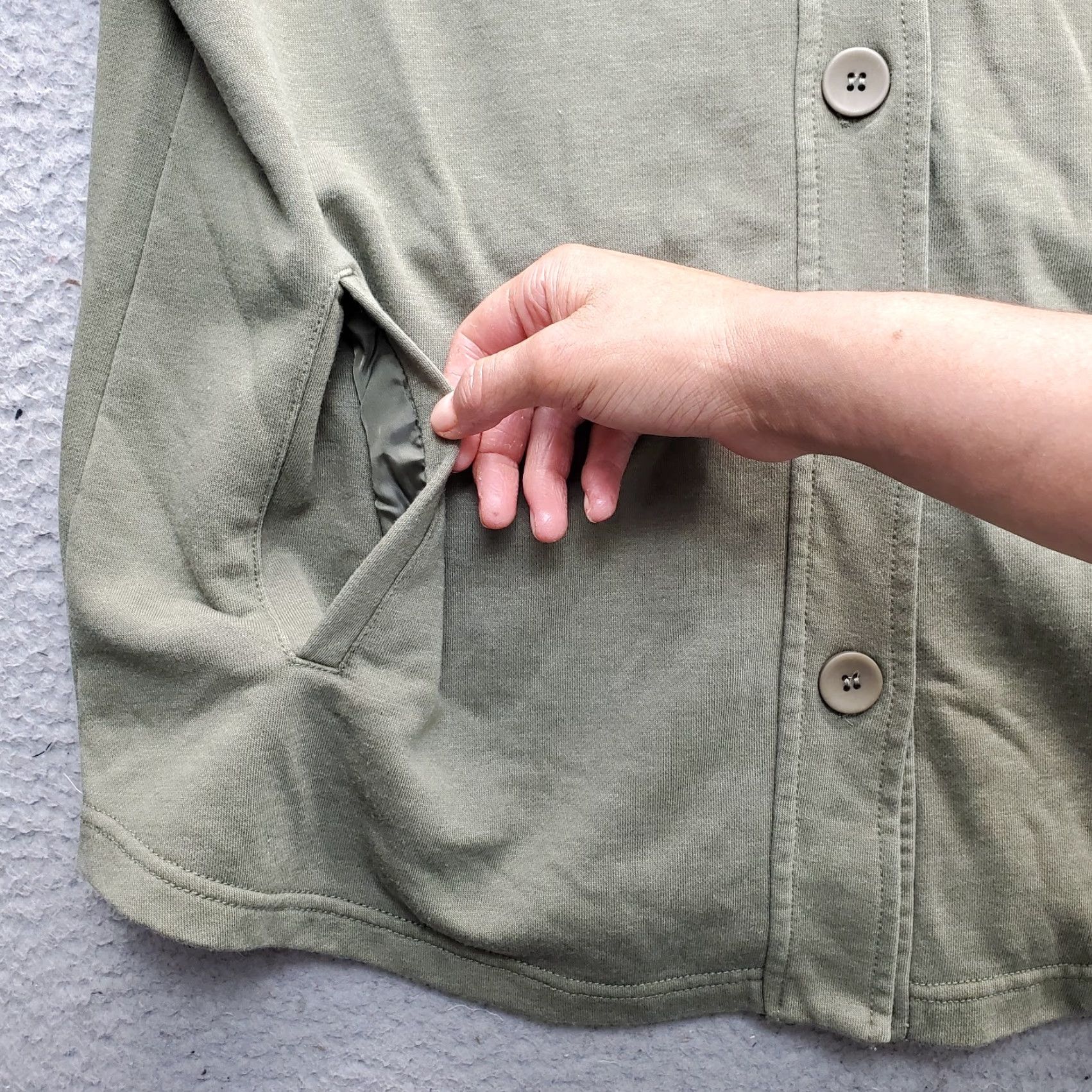 AVEC LES FILLES Avec Les Filles Shirt Jacket Womens Size L Green Fleece Collared Button Front Jacket Size L / US 10 / IT 46 - 7 Thumbnail