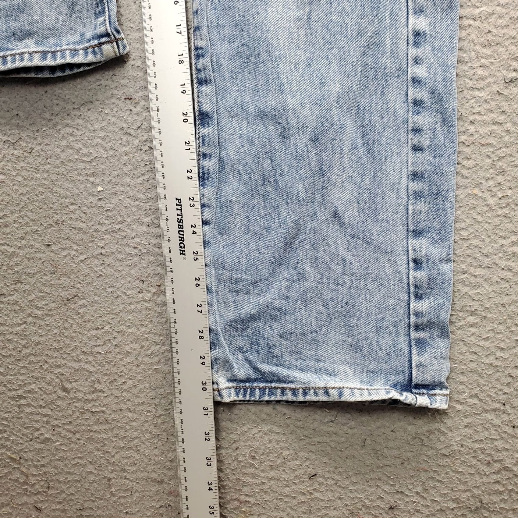 Denime Prosperity Jeans Womens 5 Blue Straight Denim Distressed Wash Pocket Size 27" / US 4 / IT 40 - 4 Thumbnail