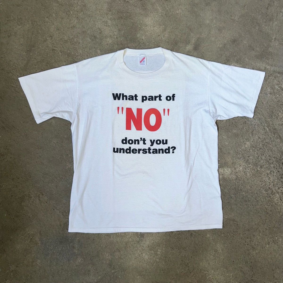 Jerzees × Vintage 1987 Jerzees What part of NO dont you understand Vintage Tee Size US XL / EU 56 / 4 - 1 Thumbnail