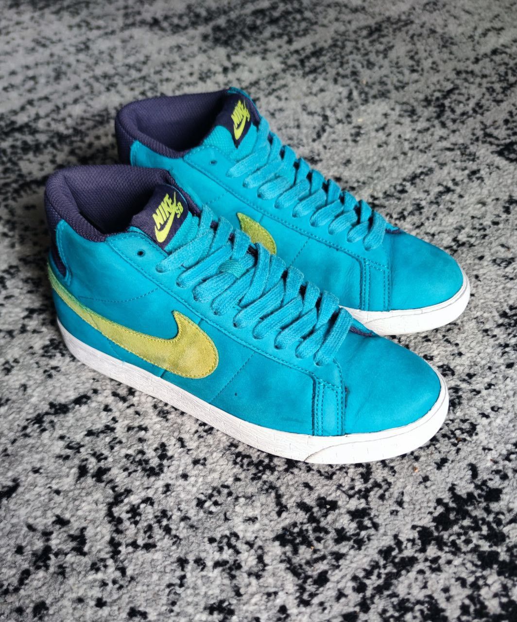 Nike Nike sb blazer premium - aquamarine / electric yellow Size US 6 / EU 39 - 3 Thumbnail