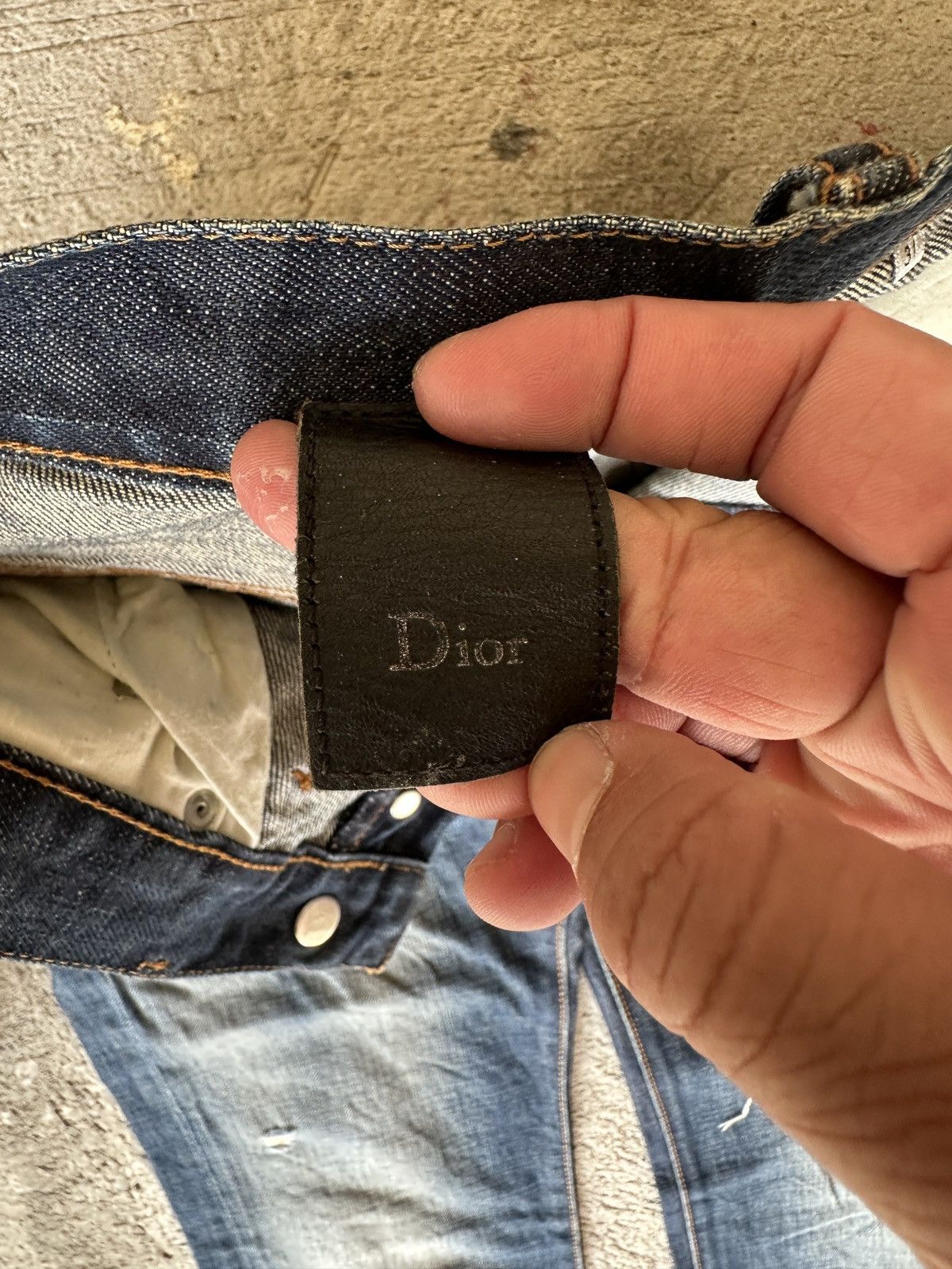 Dior AW10 Dior Homme “Under My Truck” distressed denim jeans Size US 31 - 4 Thumbnail