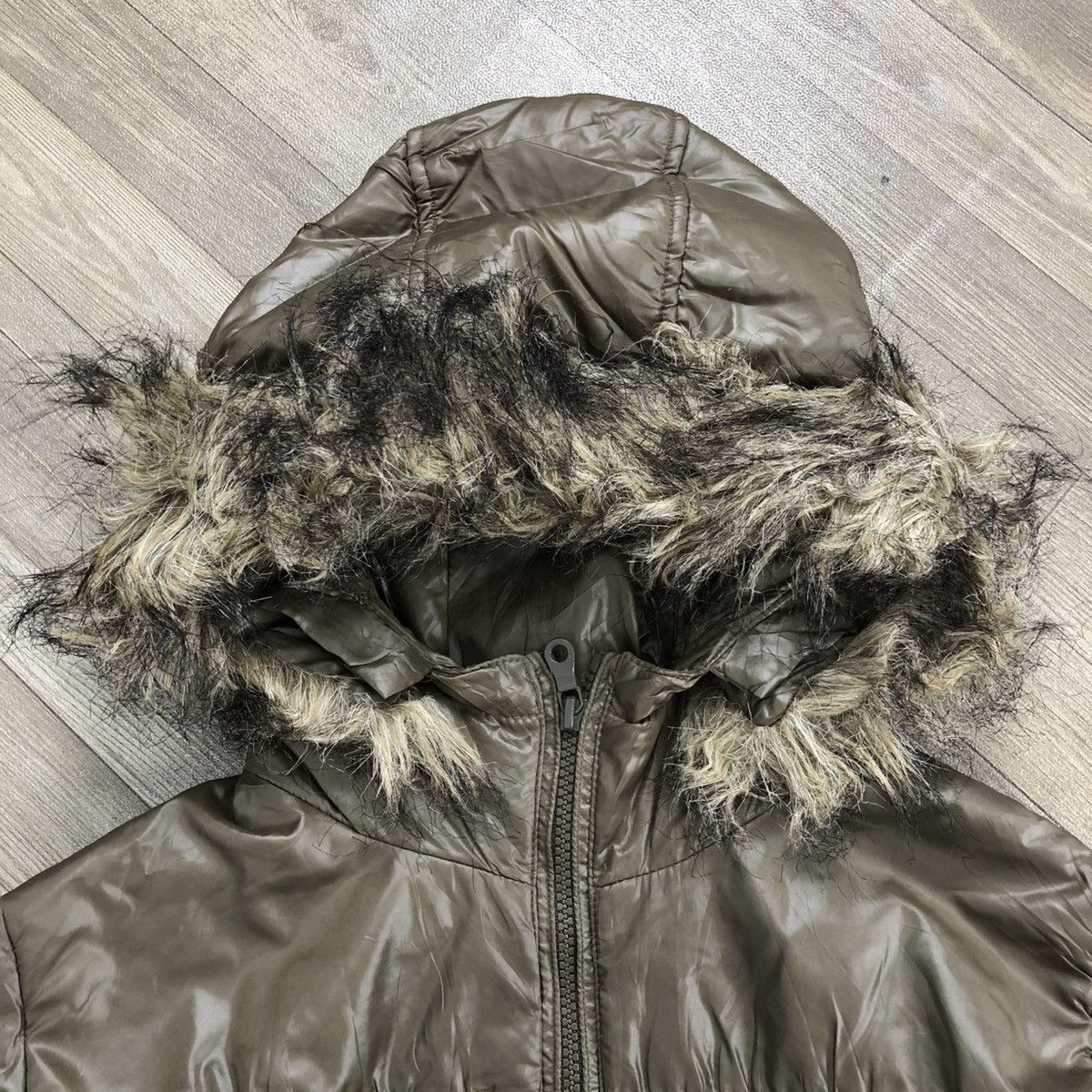 If Six Was Nine 2000s Uniqlo Fur Puffer Down Jacket Beauty Beast Goa Lgb Y2K Size US L / EU 52-54 / 3 - 4 Thumbnail
