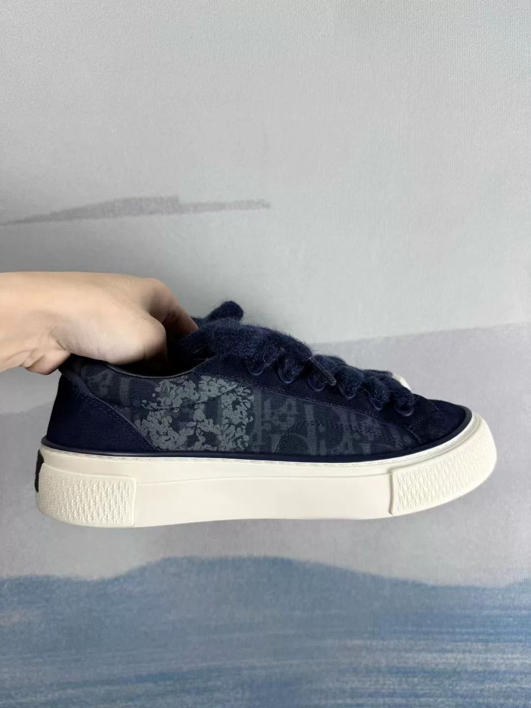 Dior dior x denim tears blue printed sneakers Size US 8.5 / EU 41-42 - 1 Thumbnail