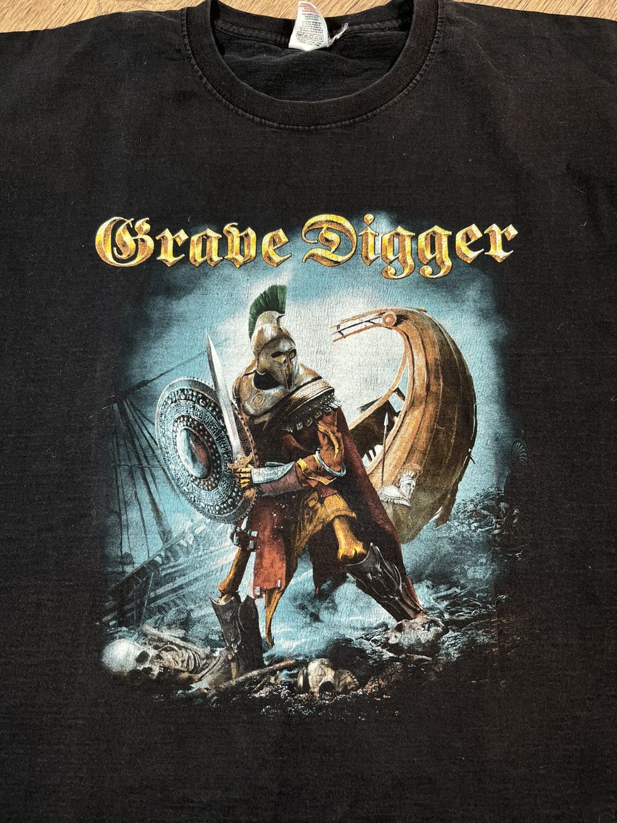 Other Grave Digger Vintage Black Metal Faded T Shirt Size US XL / EU 56 / 4 - 2 Thumbnail