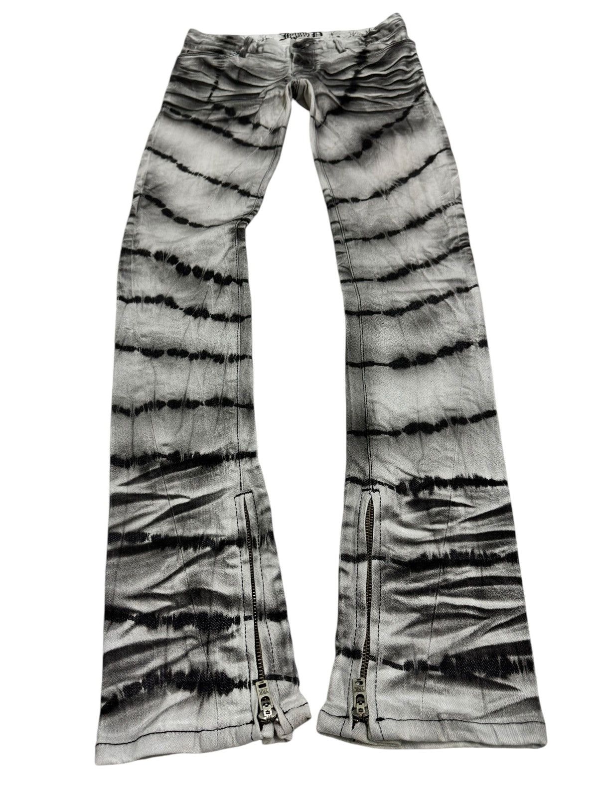 Japanese Brand ⚡️⚡️Johnny Wolf Abstract Whiskered Skinny zipper Leg Jeans Size US 30 / EU 46 - 4 Thumbnail