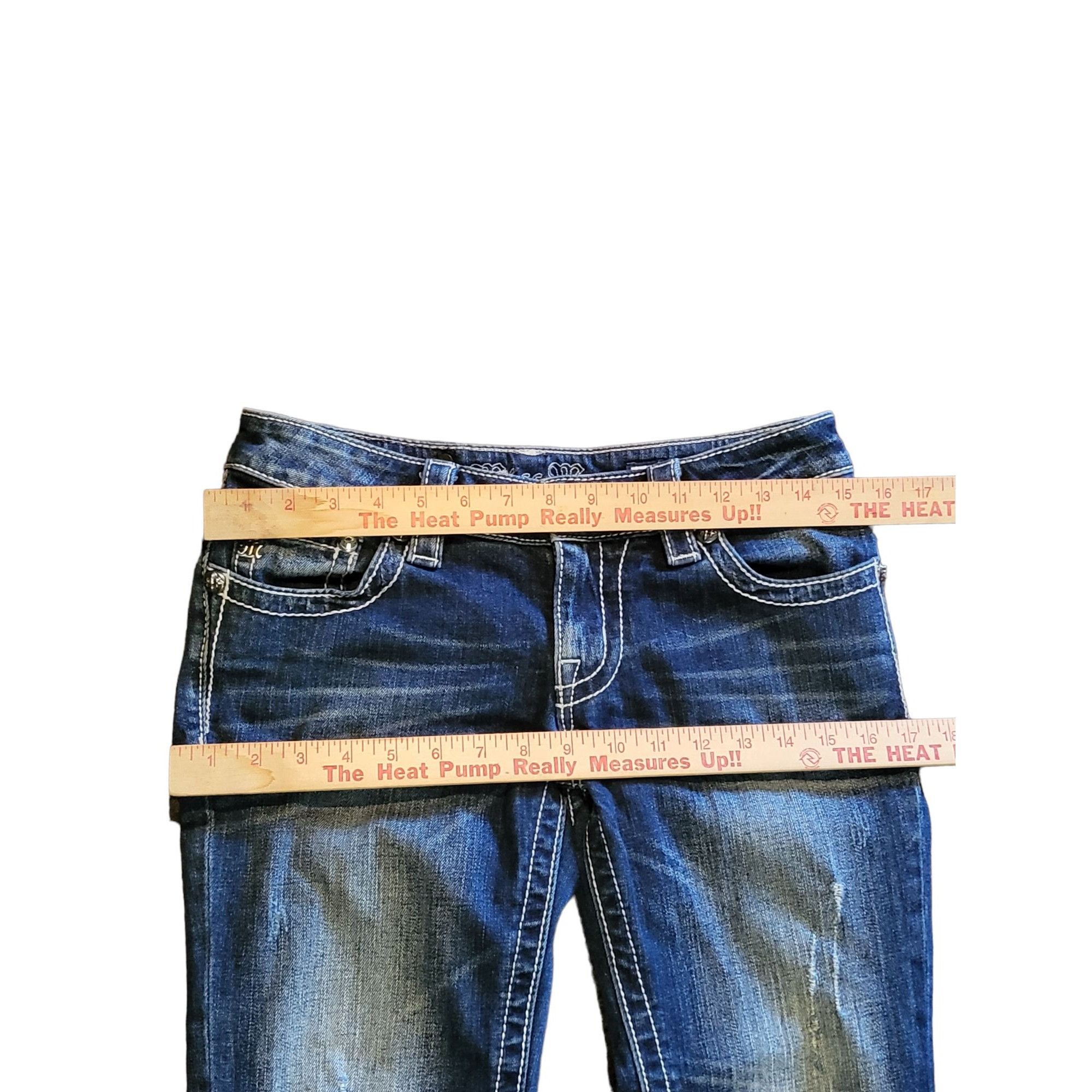 Miss Me Miss Me JS4009C9 Crop Jeans Women Sz 27 Blue Denim Embroider Size 27" / US 4 / IT 40 - 3 Thumbnail