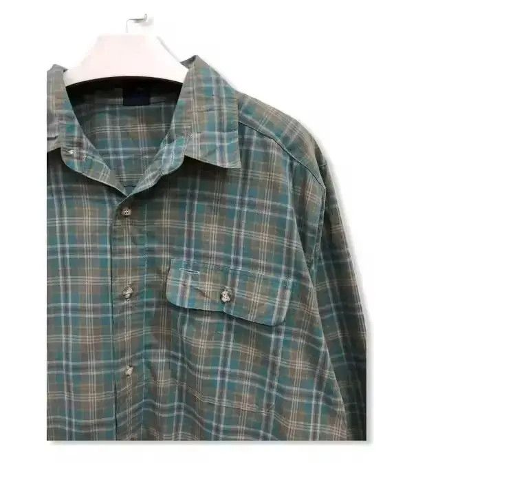 Montbell Vintage Montbell Plaid Tartan Flannel Shirt 👕 Size US M / EU 48-50 / 2 - 2 Thumbnail