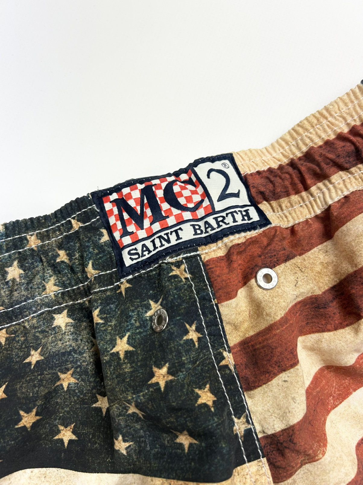 MC2 Saint Barth rare MC2 Saint Barth American flag beach shorts vintage Size US 36 / EU 52 - 8 Thumbnail