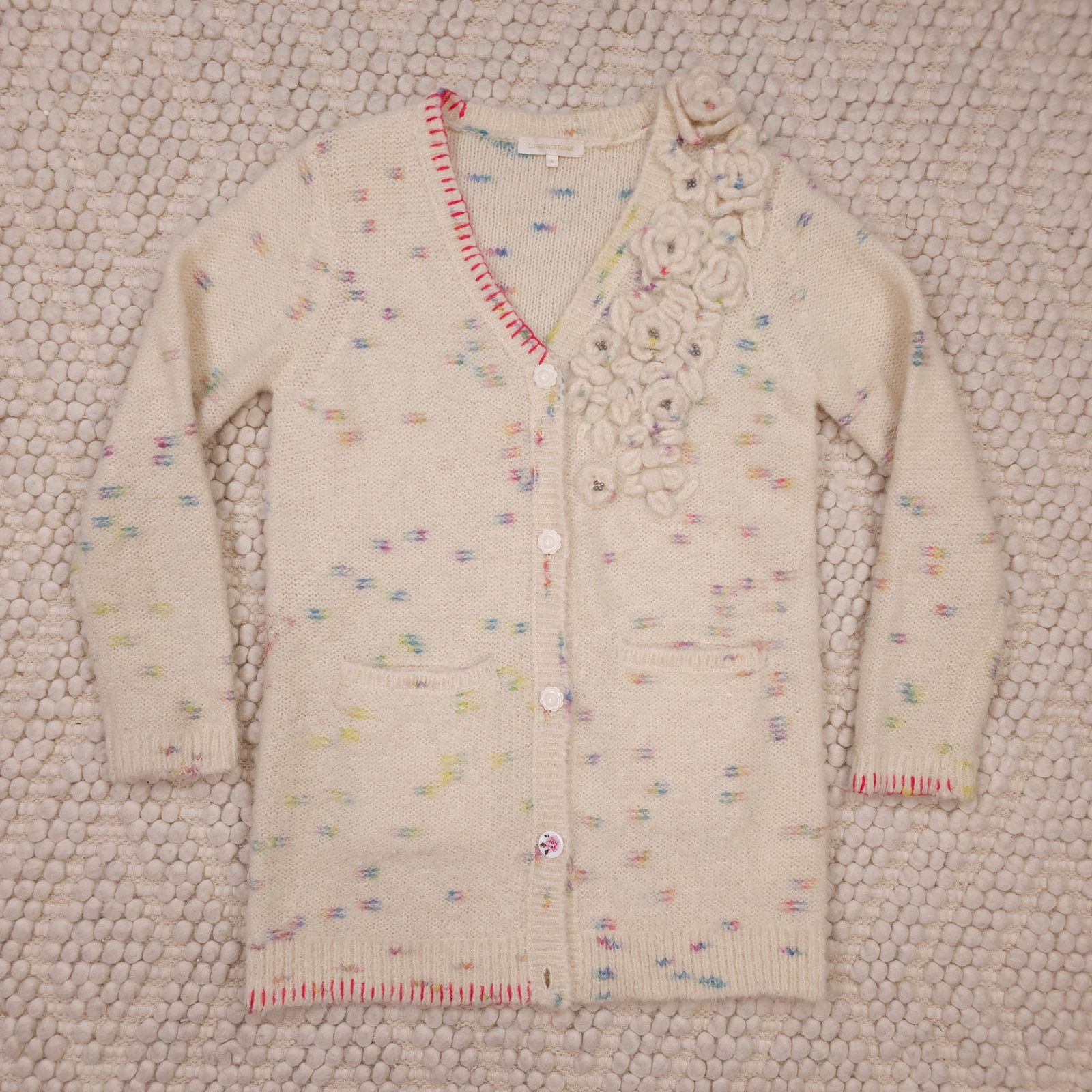 LoveShackFancy LoveShackFancy Emmanuelle Alpaca Cardigan Cream Sz Small Size S / US 4 / IT 40 - 5 Thumbnail