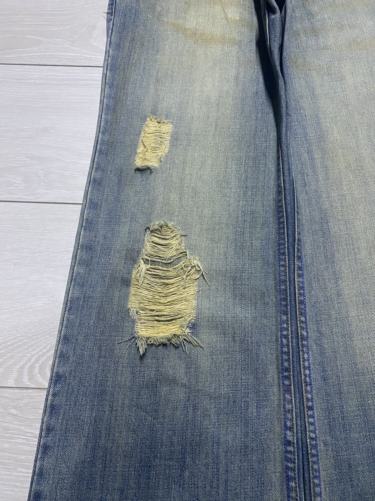 Number (N)ine Vintage Japanese Brand Midas Mud Wash Baggy Wide Leg Size US 32 / EU 48 - 7 Thumbnail