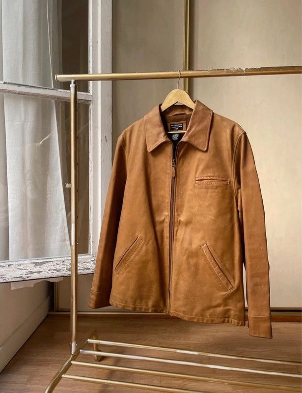 Polo Ralph Lauren Ralph Lauren Jacket Bomber Leather Biker Moto Bike Racing Size US M / EU 48-50 / 2 - 1 Thumbnail
