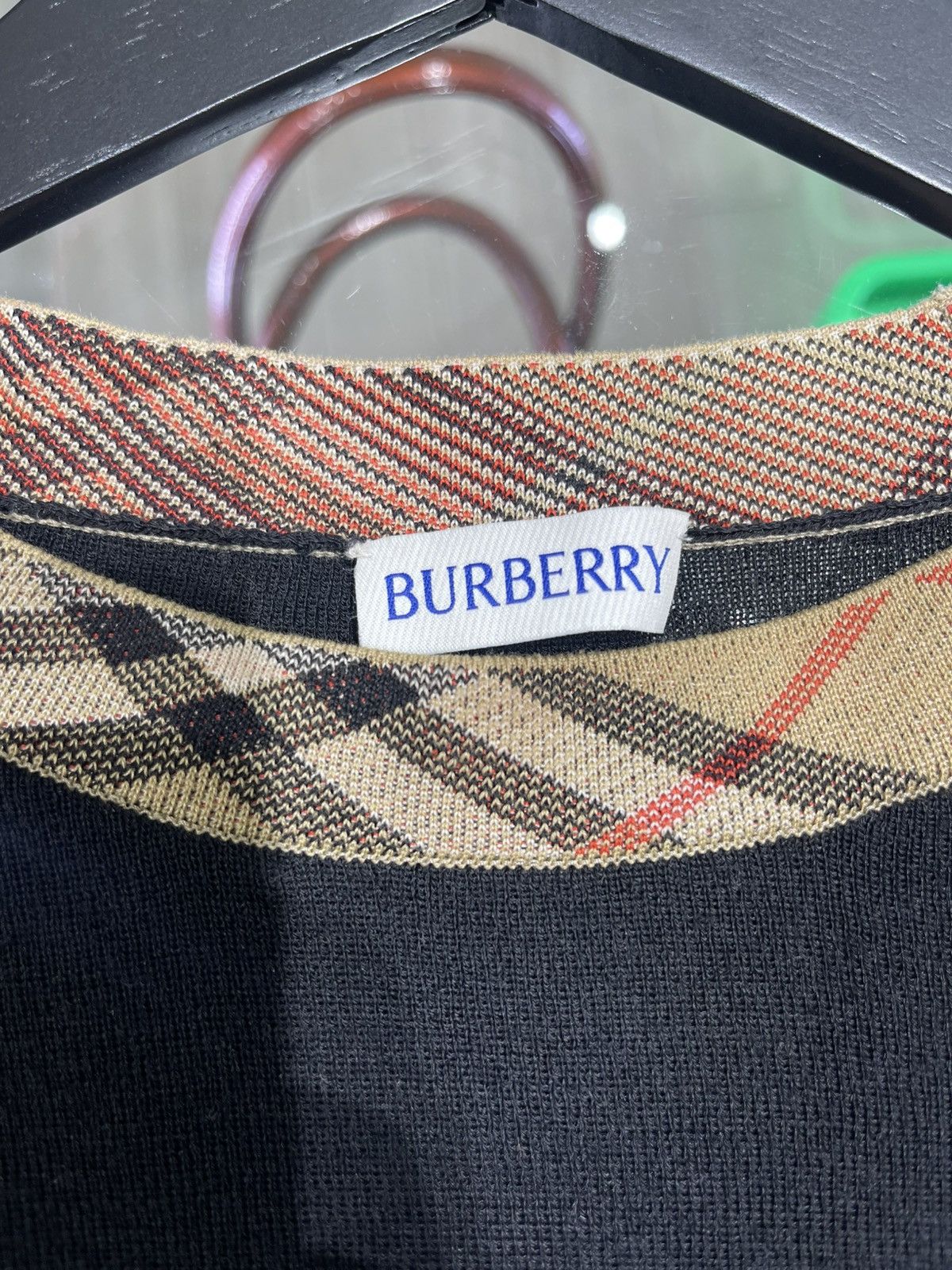 Burberry Burberry Check Trim Wool Sweater *Sample* Size US M / EU 48-50 / 2 - 3 Thumbnail