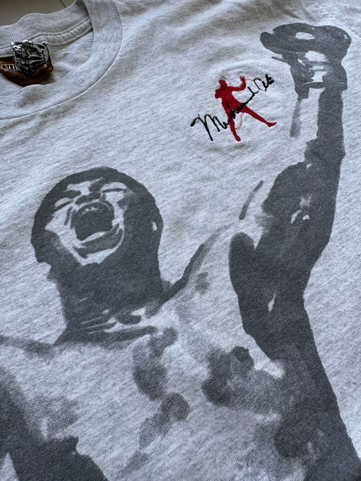 Nutmeg 90s Muhammad Ali Boxer GOAT World Champion VTG Nutmeg Shirt Size US XL / EU 56 / 4 - 4 Thumbnail