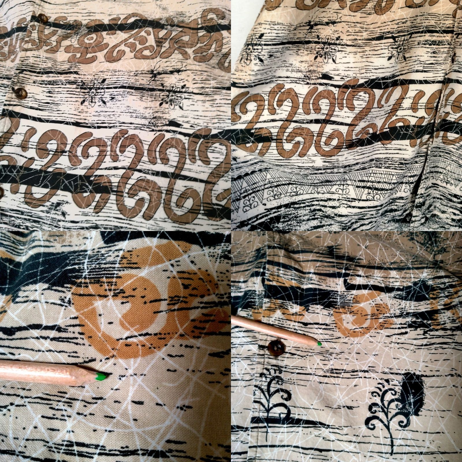 Vintage VINTAGE No Boundaries Men Large Casual Short Sleeve Shirt Cotton Brown Graphic Print Surf Grunge Y2K Size US L / EU 52-54 / 3 - 8 Thumbnail