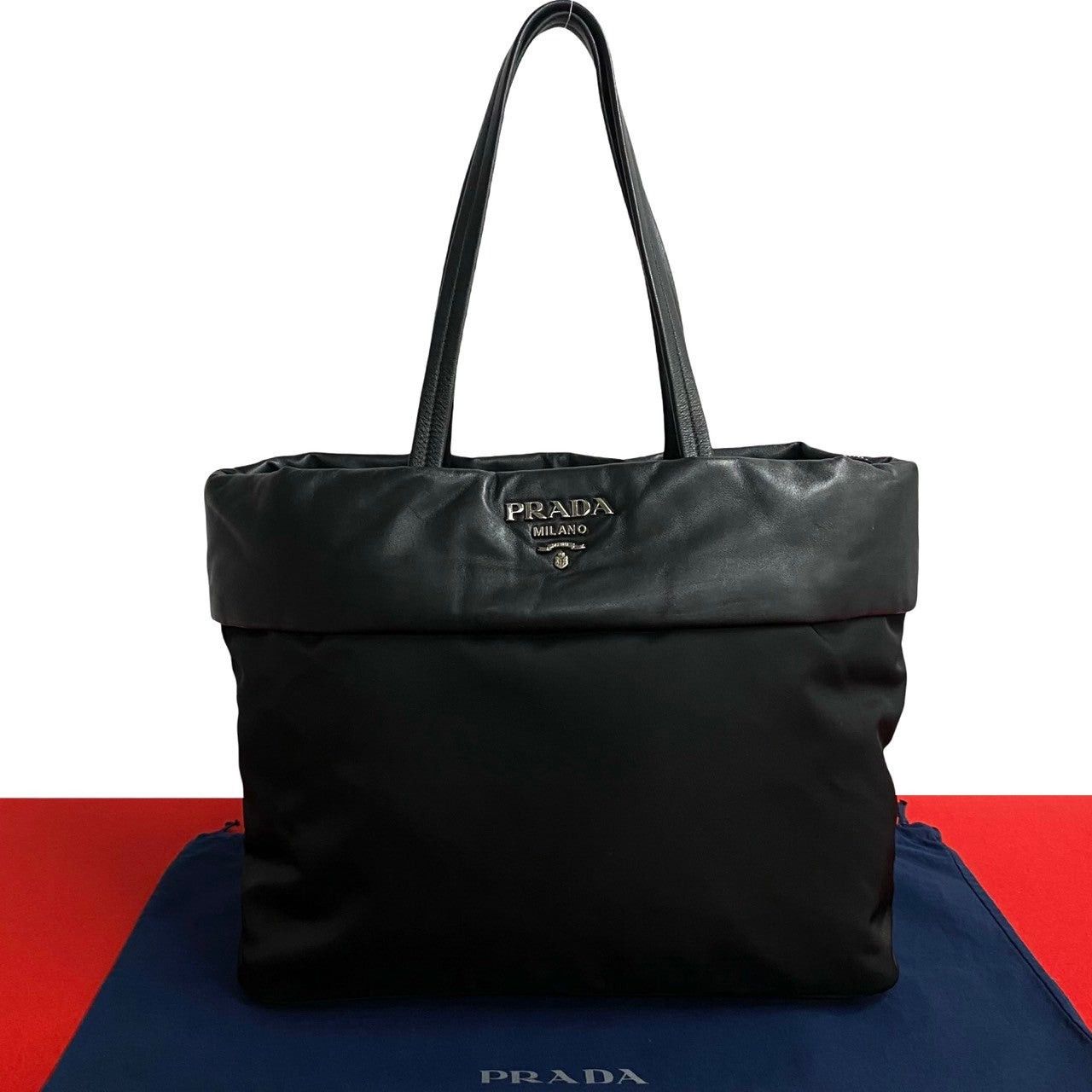 Prada Tote Bag Black Synthetic