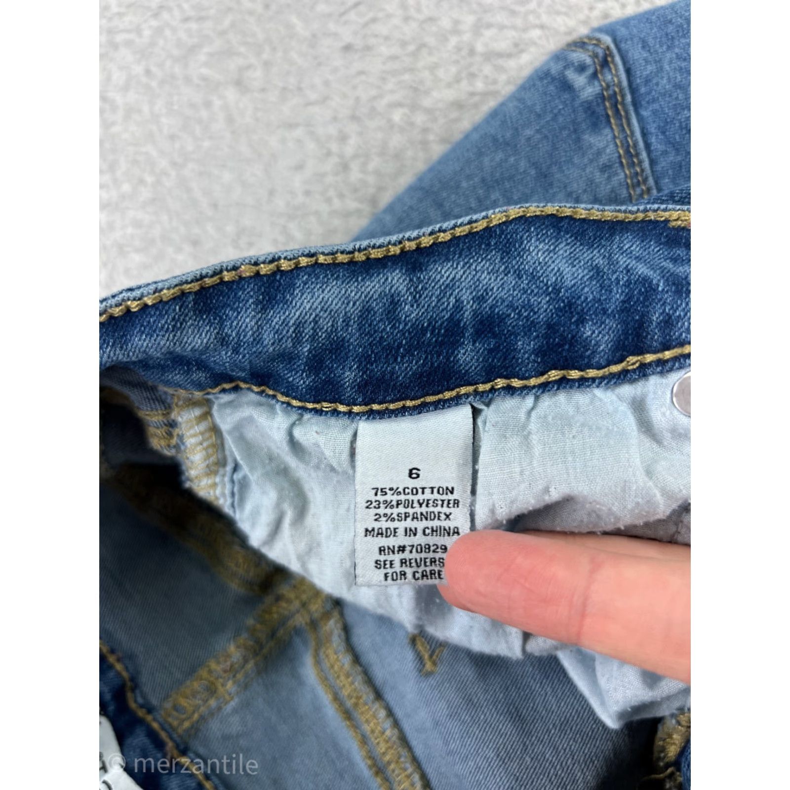 Vintage rue21 Jeans Women's Pants Flared Blue Denim 6 Cotton Blend Stretch Slim 5-Pocket Brand Size 28" / US 6 / IT 42 - 4 Thumbnail