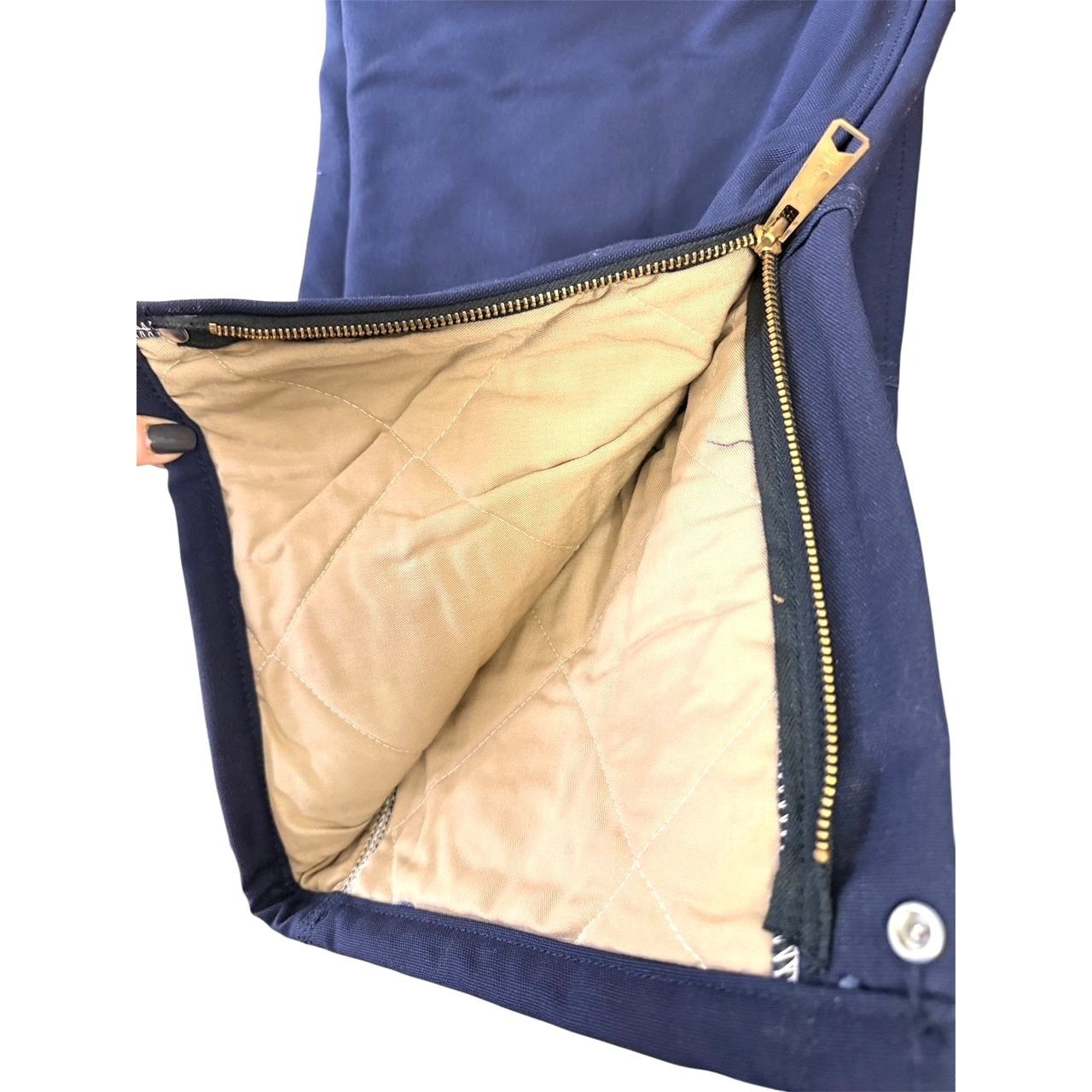 Carhartt Carhartt Mens Navy Blue FR Duck Bib Overall Quilt Lined Sz 3 Size US 34 / EU 50 - 7 Thumbnail