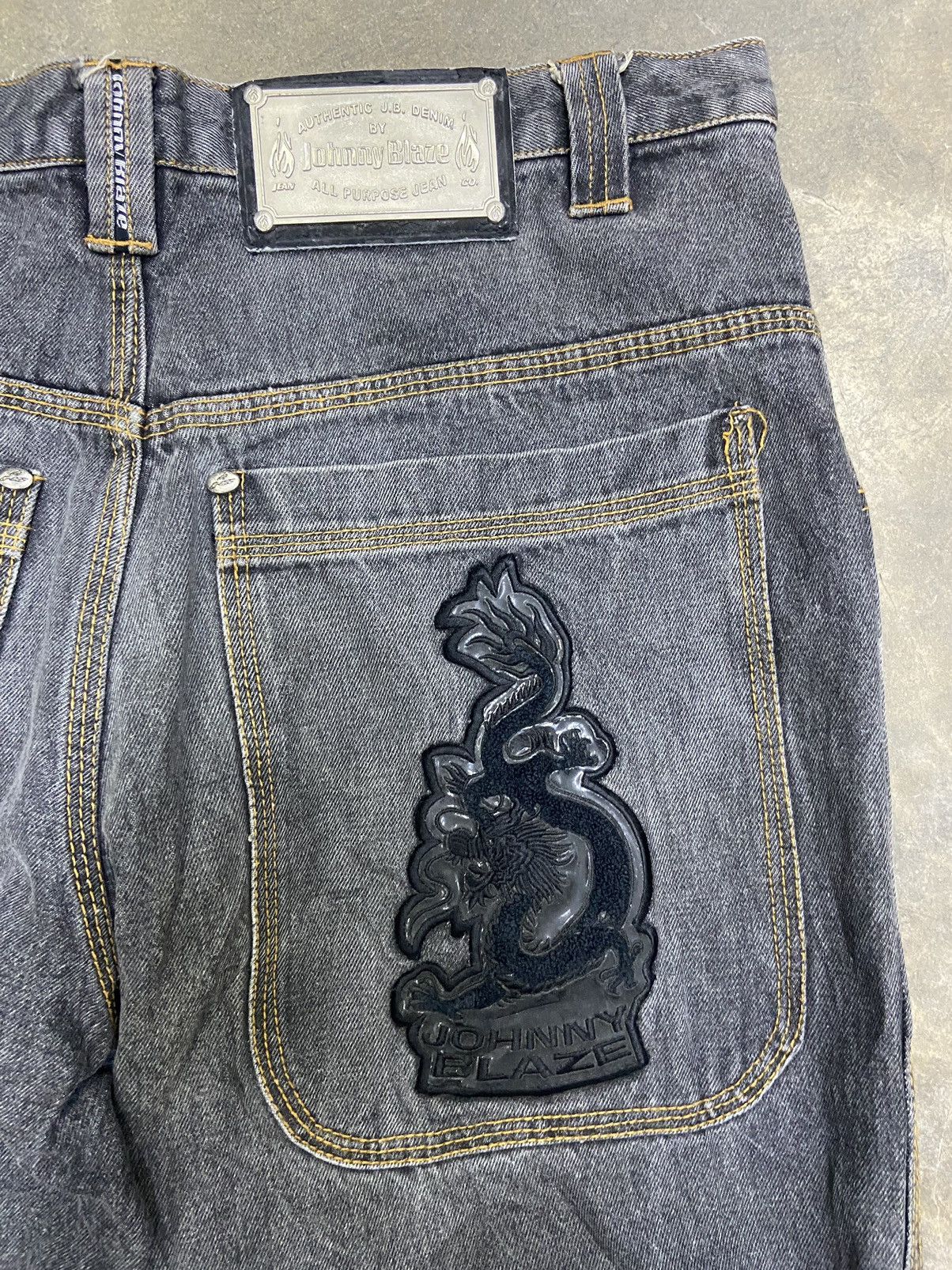 JNCO 🔥 Y2k Johnny Blaze baggy pants big logo distressed Size US 36 / EU 52 - 1 Thumbnail