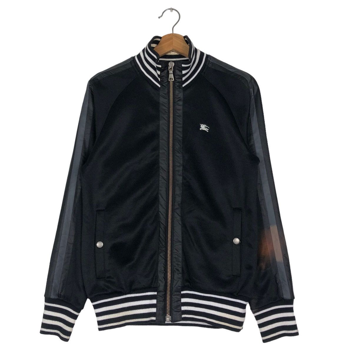 Burberry 🔥Vintage Burberry Black Label Zipper Jacket Biker Size US M / EU 48-50 / 2 - 1 Thumbnail