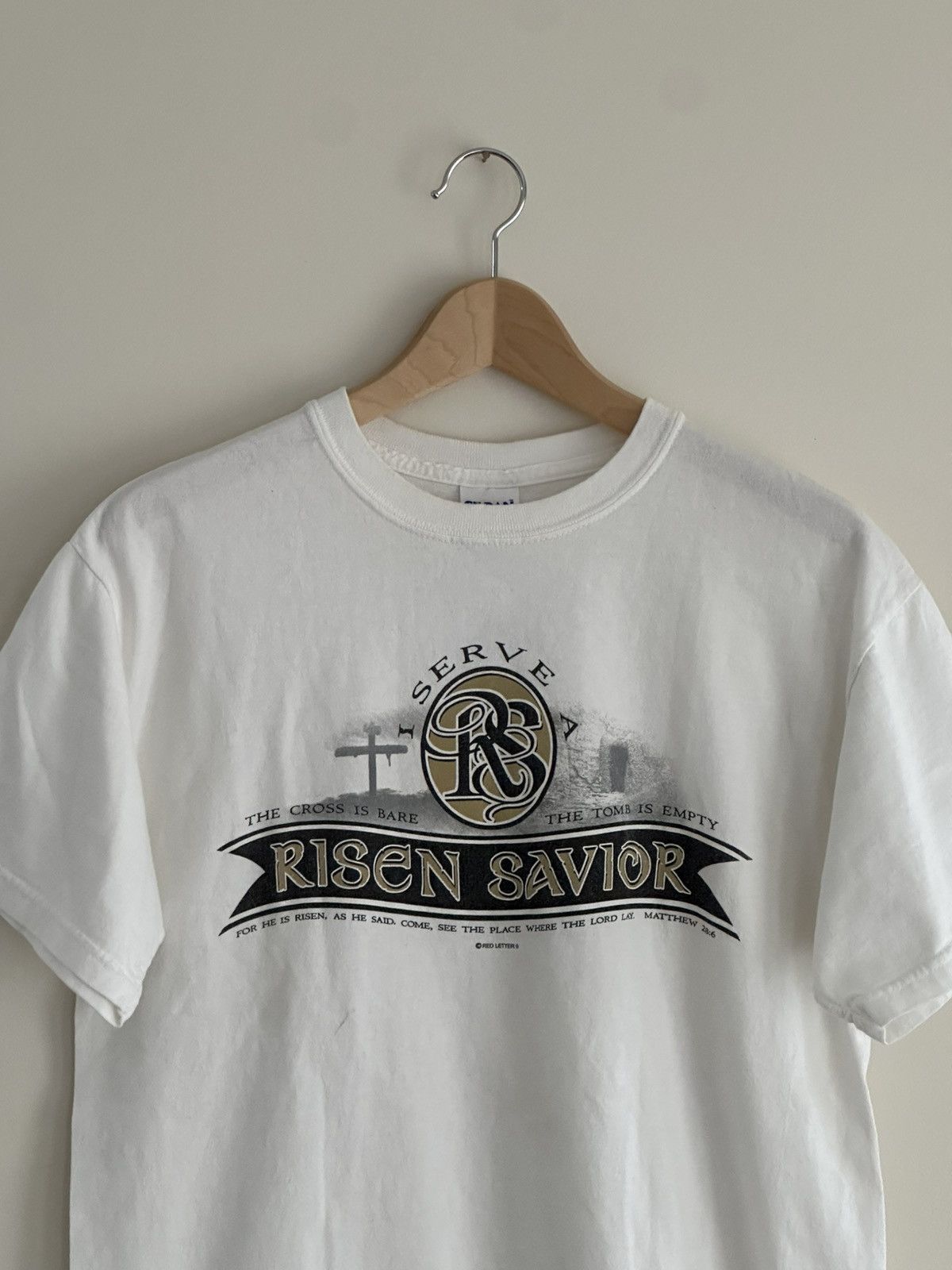 Gildan × Vintage Vintage Jesus Tee Risen Savior Graphic Salvation Christ M Size US M / EU 48-50 / 2 - 2 Thumbnail