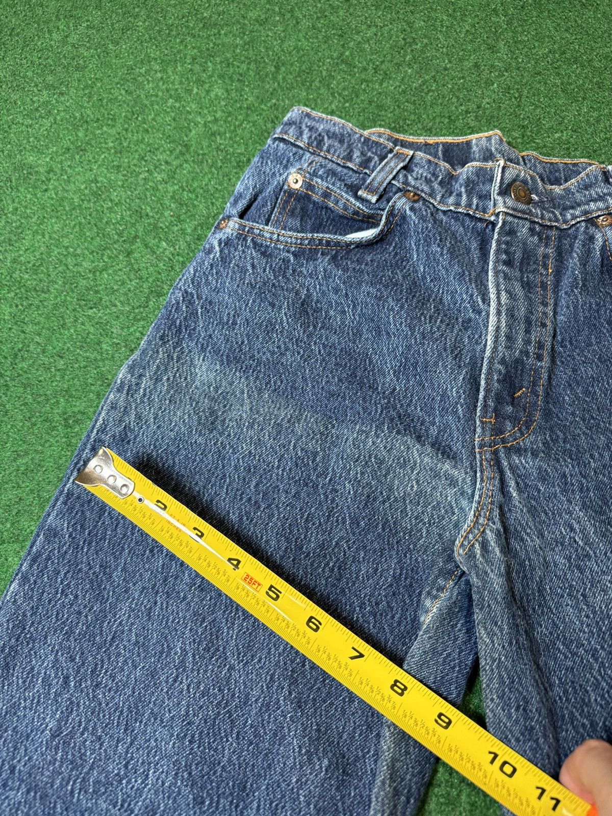 Levi's Vintage Clothing × Vintage Vtg 80s Levi’s Orange Tab Student Straight Leg 28x25 Jeans Size US 28 / EU 44 - 12 Thumbnail