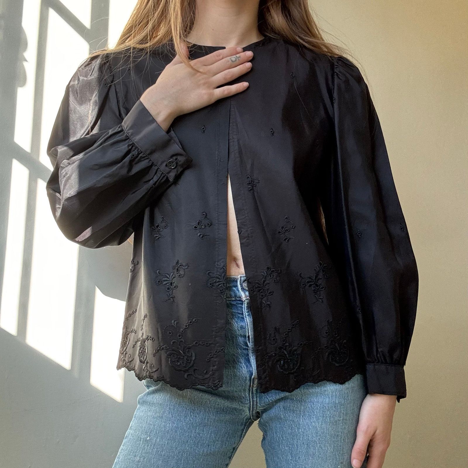Vintage Vintage Neusteters 1980s Victorian Goth Open Jacket 8 Size M / US 6-8 / IT 42-44 - 1 Thumbnail